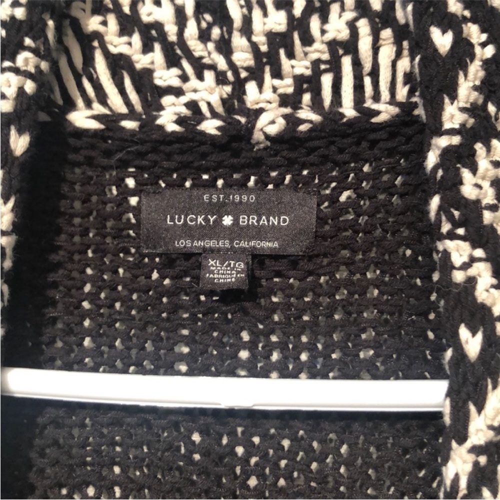 Lucky brand cardigan sweater black xl - Picture 4 of 5